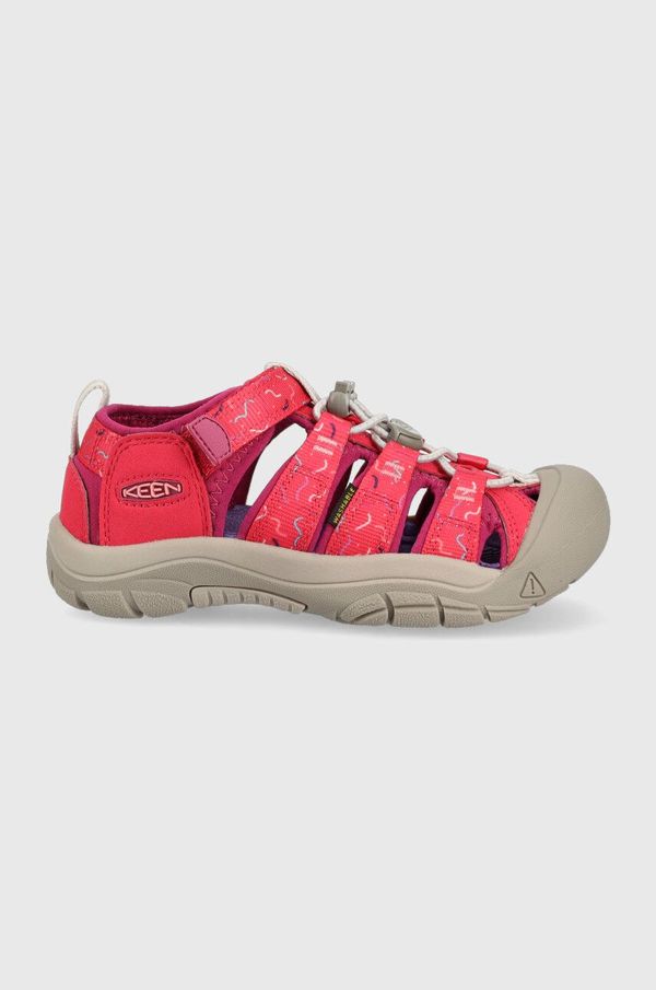 Keen Otroški sandali Keen Newport H2 roza barva