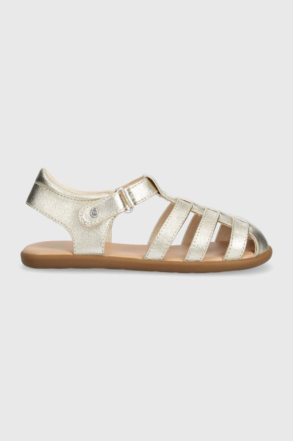 Ugg Otroški sandali UGG KOLDING METALLIC zlata barva