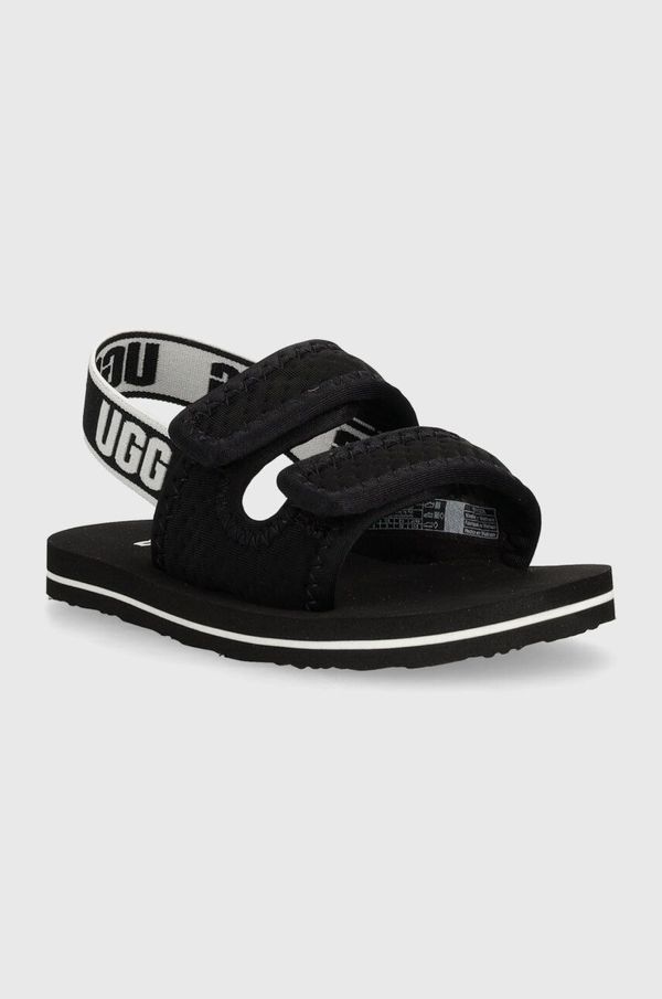 Ugg Otroški sandali UGG LENNON SLINGBACK črna barva