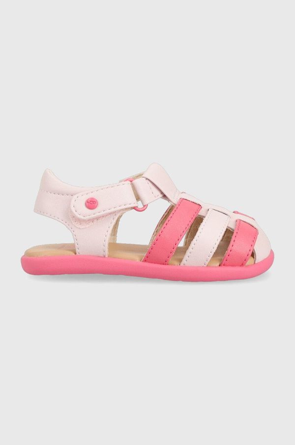 Ugg Otroški sandali UGG roza barva