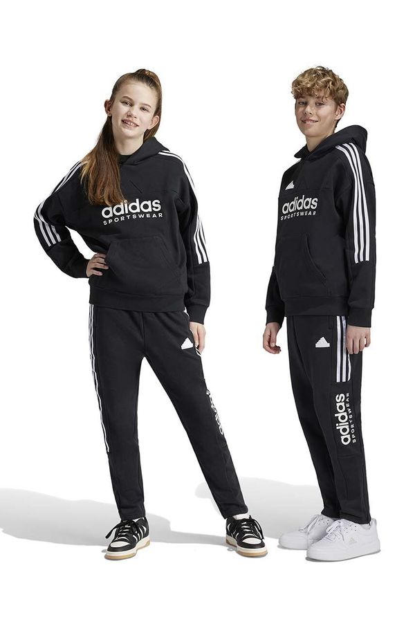 adidas Otroški spodnji del trenirke adidas J HOT FL TIRO črna barva, IX9287