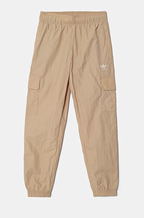 adidas Originals Otroški spodnji del trenirke adidas Originals CARGO PANTS bež barva, IX7620