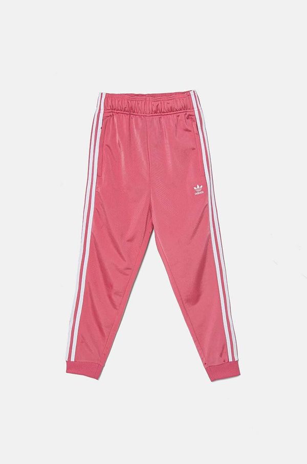 adidas Originals Otroški spodnji del trenirke adidas Originals SST TRACK PANTS roza barva, IY7462