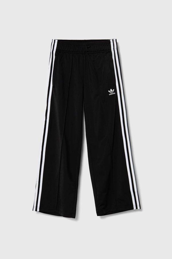 adidas Originals Otroški spodnji del trenirke adidas Originals WIDE PANTS črna barva, IX7632