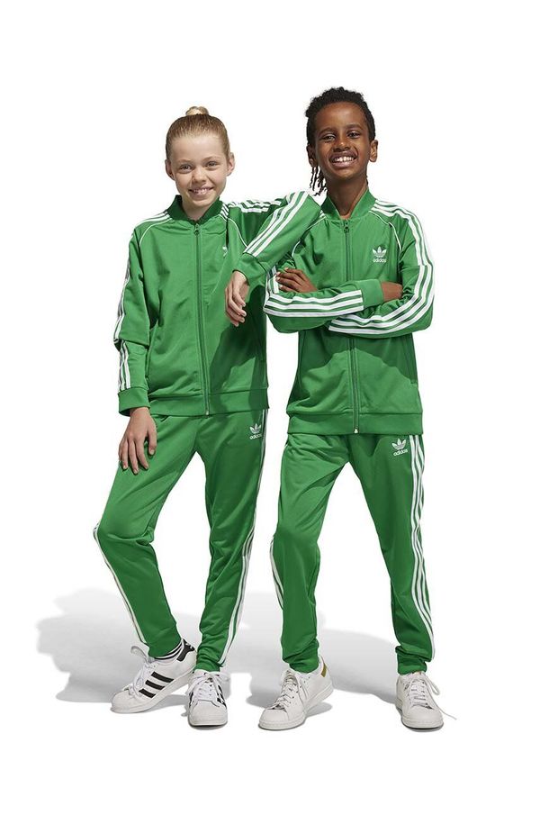 adidas Originals Otroški spodnji del trenirke adidas Originals zelena barva