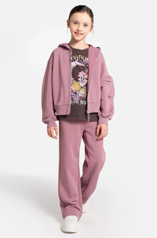 Coccodrillo Otroški spodnji del trenirke Coccodrillo roza barva, DREAM DIARIES GIRL JUNIOR