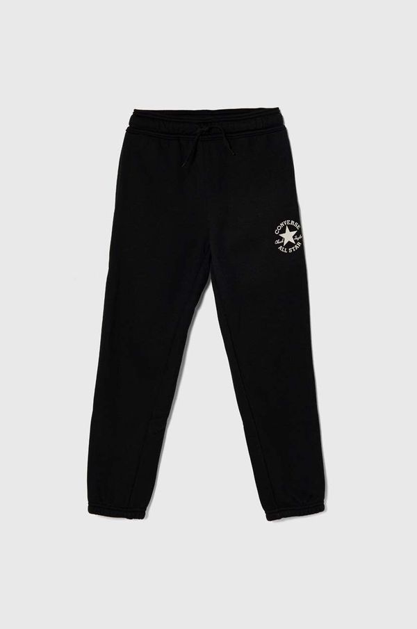 Converse Otroški spodnji del trenirke Converse črna barva