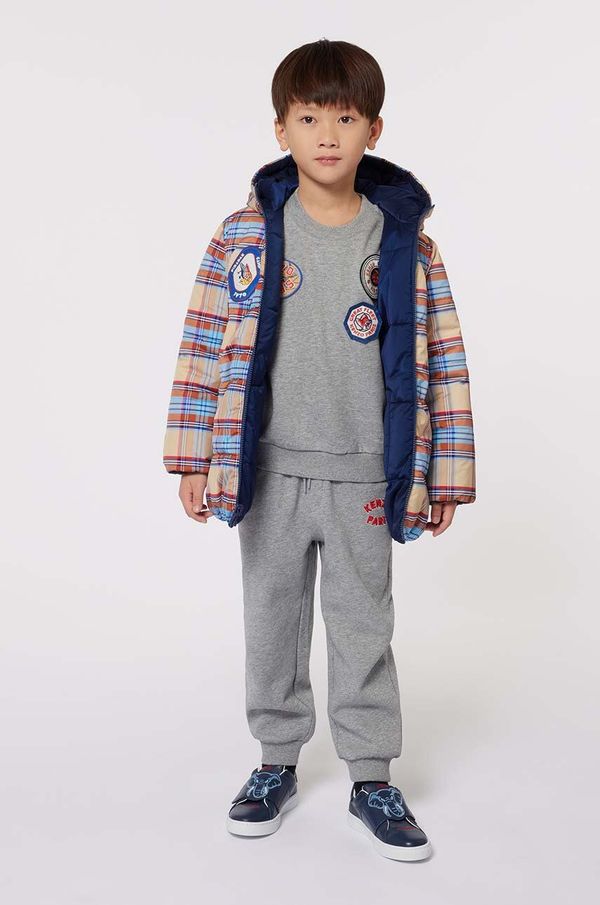 Kenzo kids Otroški spodnji del trenirke Kenzo Kids siva barva, K60793