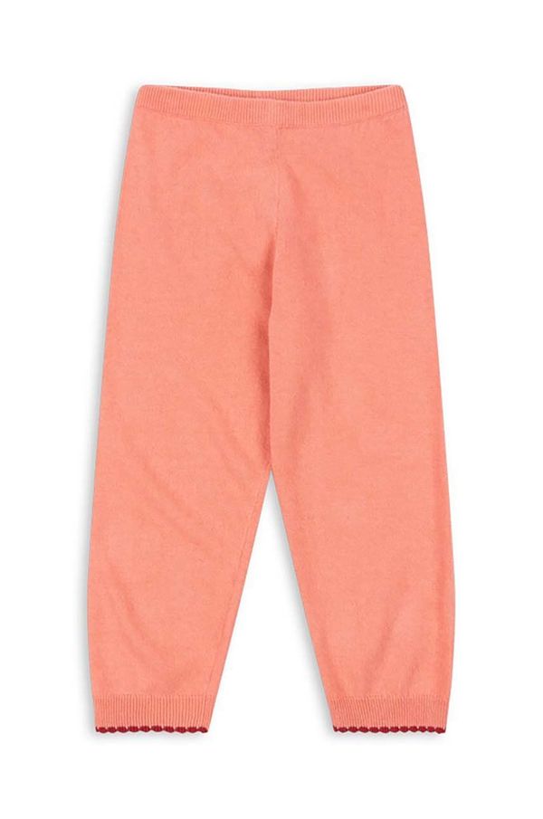 Konges Sløjd Otroški spodnji del trenirke Konges Sløjd ALEXA KNIT PANTS roza barva, KS101391