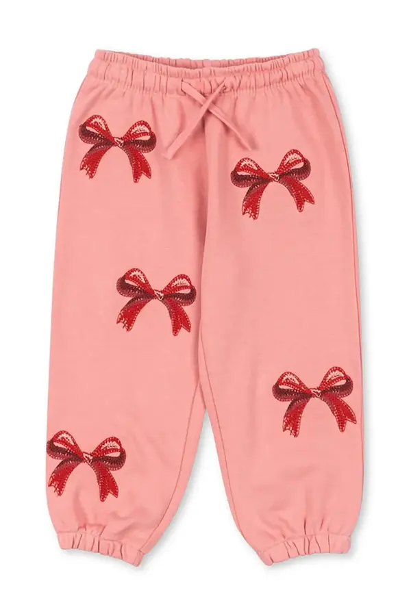 Konges Sløjd Otroški spodnji del trenirke Konges Sløjd LOU BOW SWEAT PANTS OCS