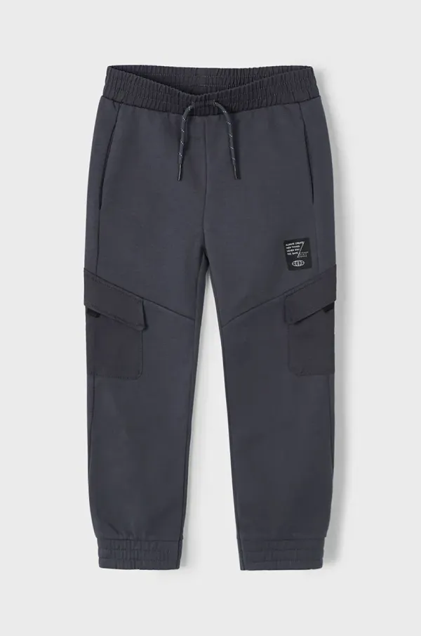 Mayoral Otroški spodnji del trenirke Mayoral cargo črna barva, 3570