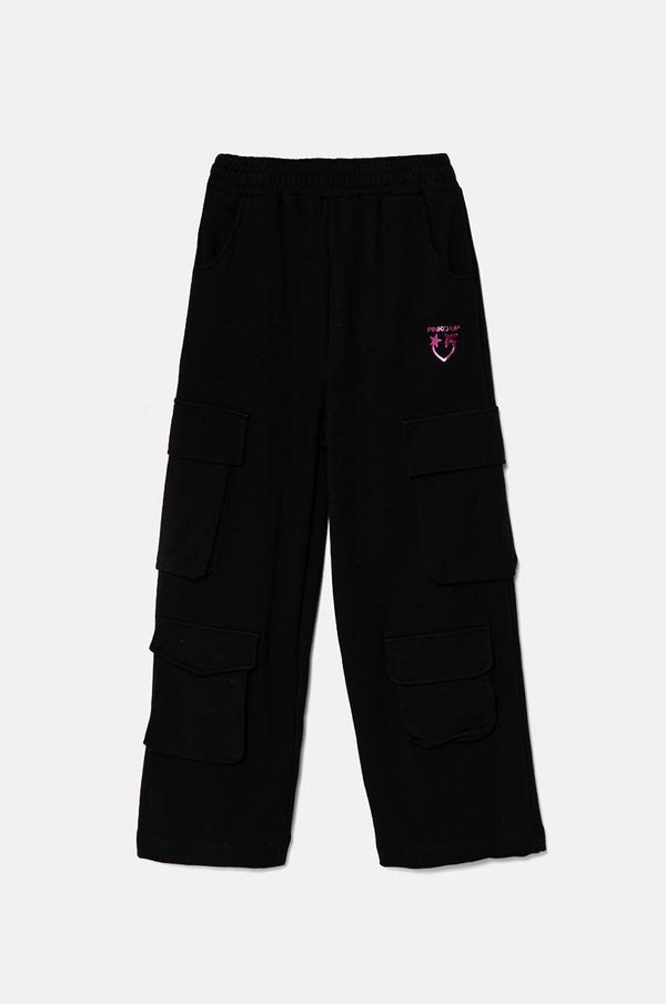 Pinko Up Otroški spodnji del trenirke Pinko Up črna barva, F4PIJGFP154