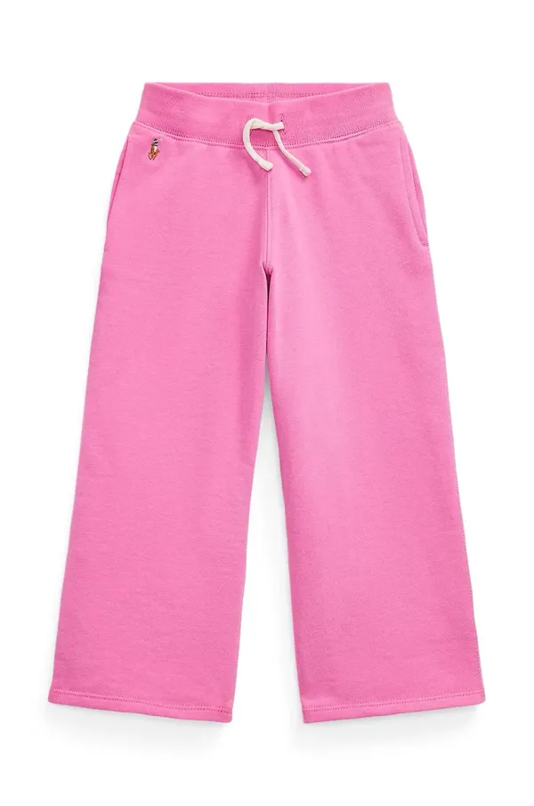 Polo Ralph Lauren Otroški spodnji del trenirke Polo Ralph Lauren roza barva, 312957843002