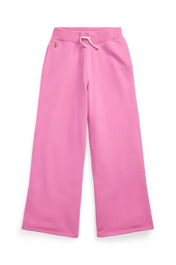 Polo Ralph Lauren Otroški spodnji del trenirke Polo Ralph Lauren roza barva, 313957843002