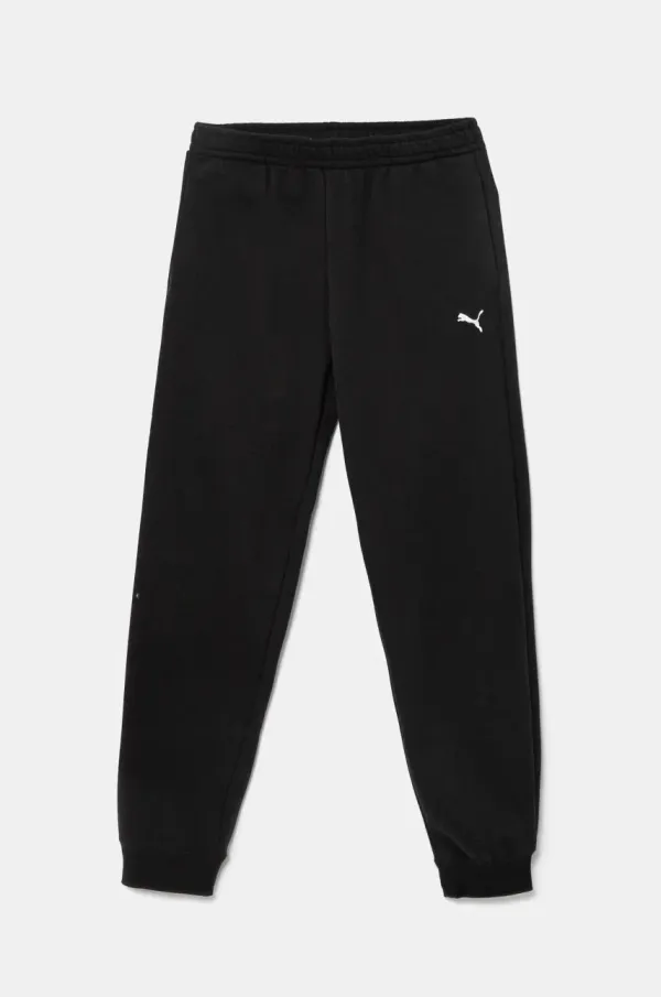 Puma Otroški spodnji del trenirke Puma ESS Sweatpants CL FL črna barva, 684899