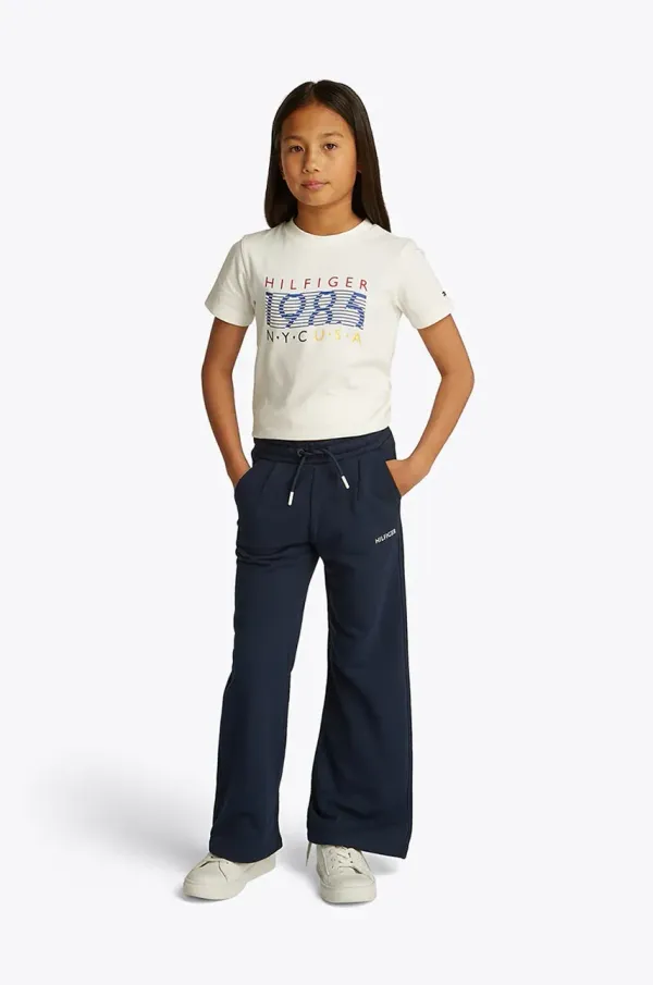 Tommy Hilfiger Otroški spodnji del trenirke Tommy Hilfiger mornarsko modra barva, KG0KG08422