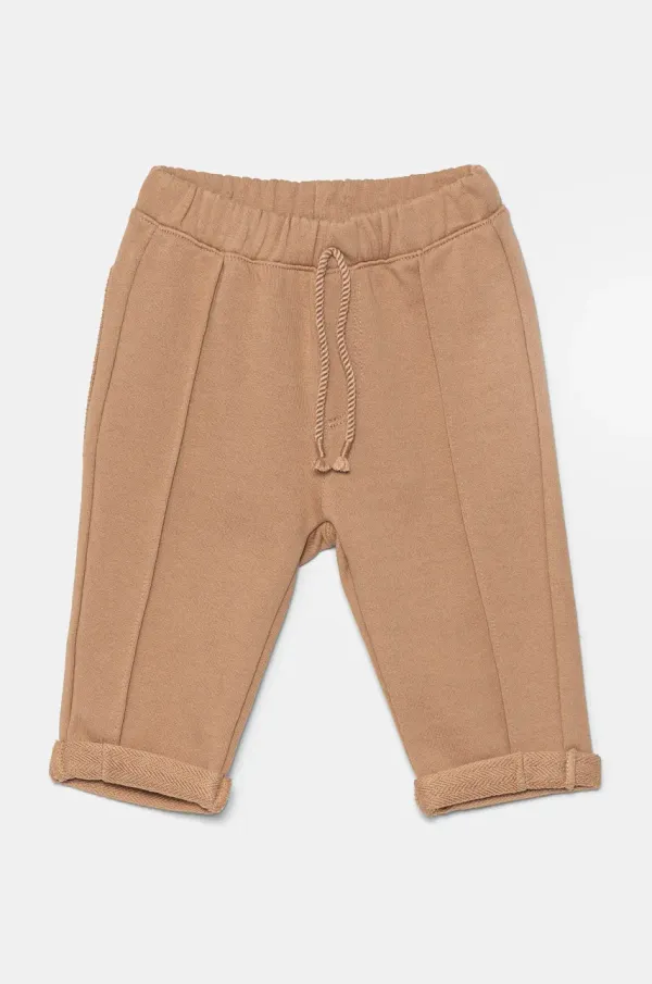 United Colors of Benetton Otroški spodnji del trenirke United Colors of Benetton rjava barva, 3LAXAF024