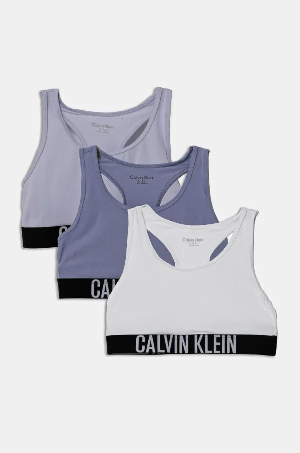 Calvin Klein Underwear Otroški športni modrček Calvin Klein Underwear 3-pack vijolična barva, G80G800745