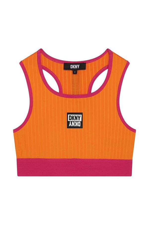 DKNY Otroški športni modrček Dkny oranžna barva