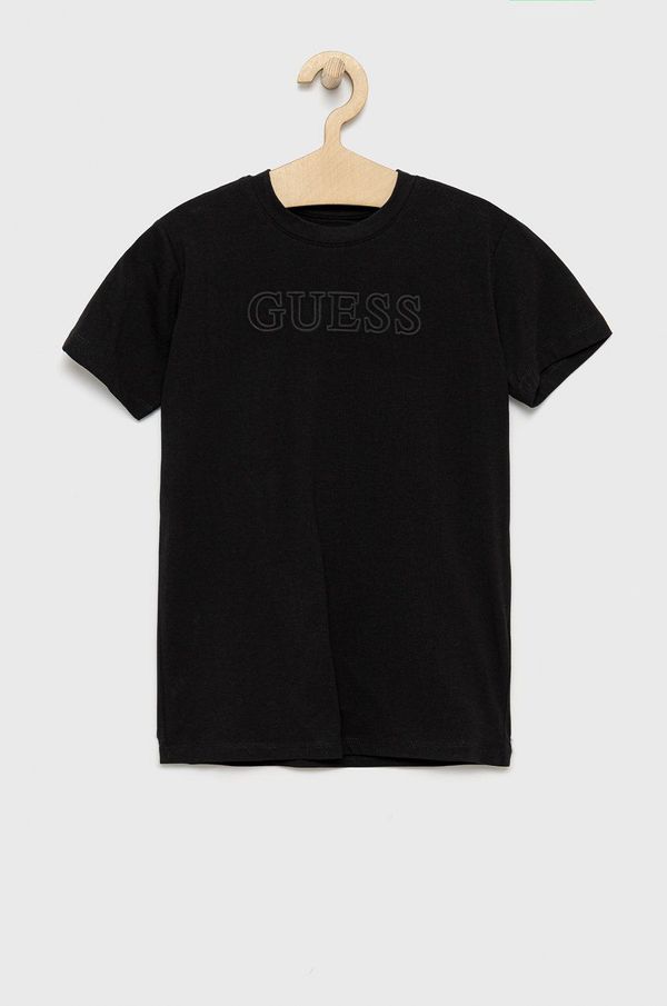 Guess Otroški t-shirt Guess črna barva