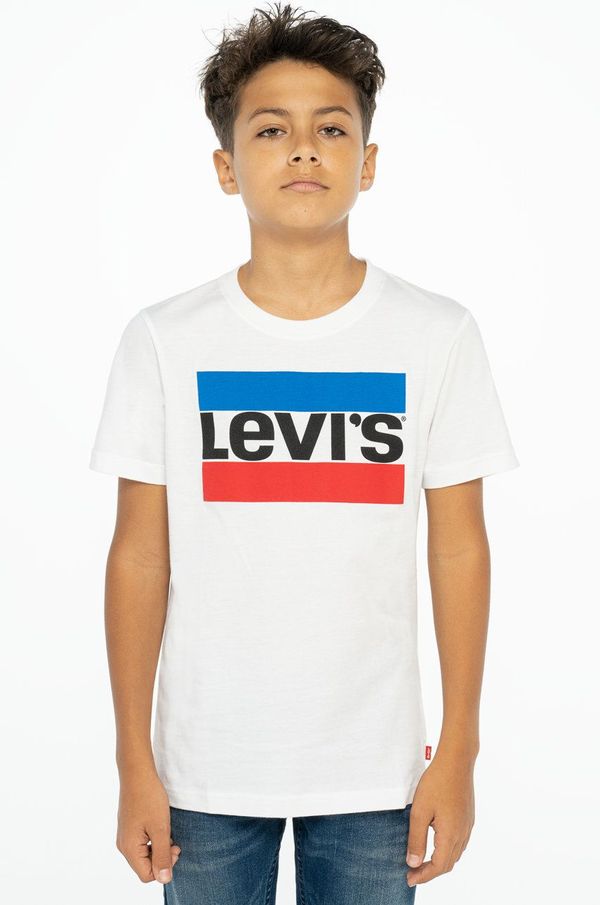 Levi's Otroški t-shirt Levi's bela barva