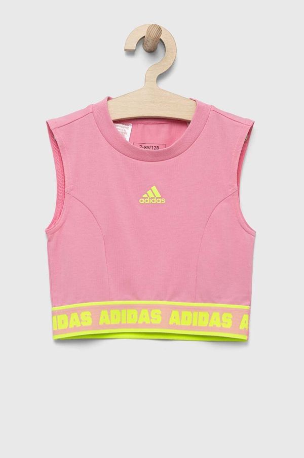 adidas Otroški top adidas JG D TANK roza barva