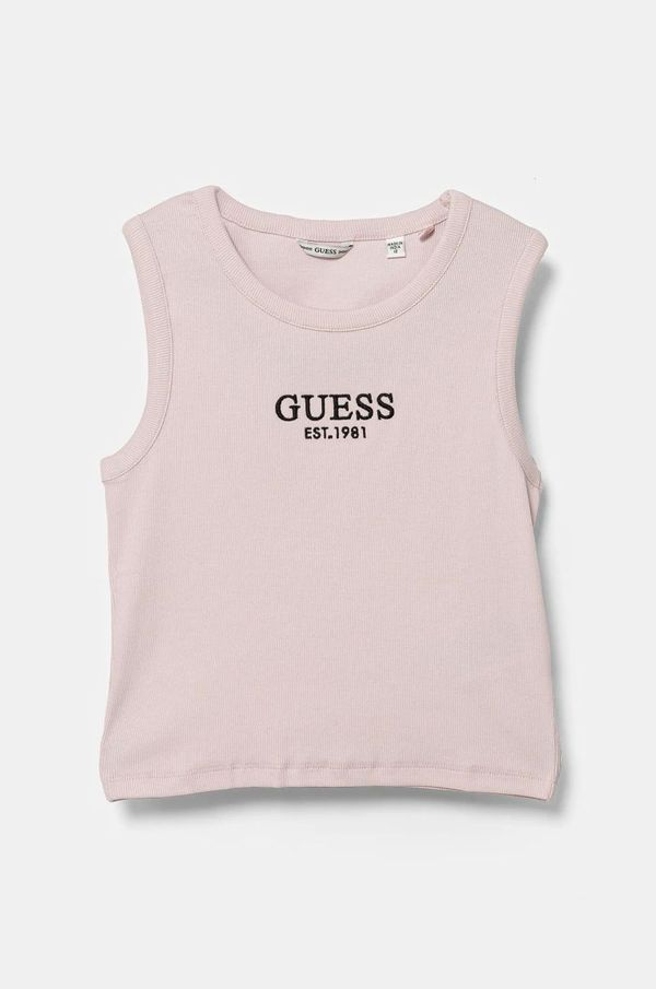 Guess Otroški top Guess roza barva, J4YI16 KBZP4