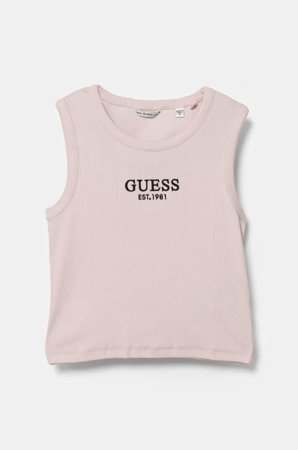 Guess Otroški top Guess roza barva, J4YI16 KBZP4