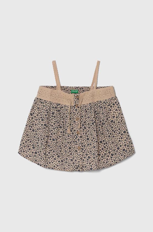 United Colors of Benetton Otroški top United Colors of Benetton bež barva