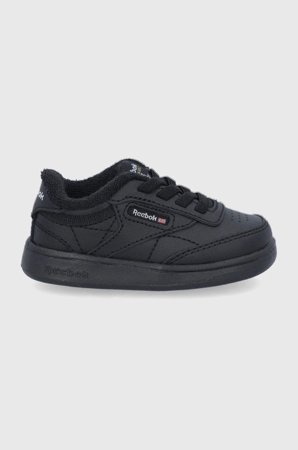 Reebok Classic Otroški usnjeni čevlji Reebok Classic Club C črna barva