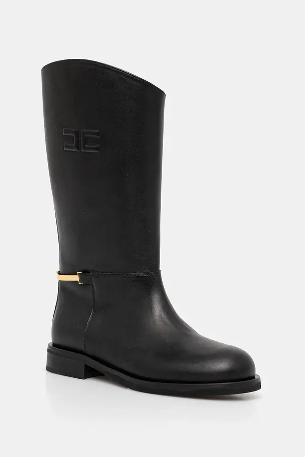 Elisabetta Franchi Otroški usnjeni elegantni škornji Elisabetta Franchi