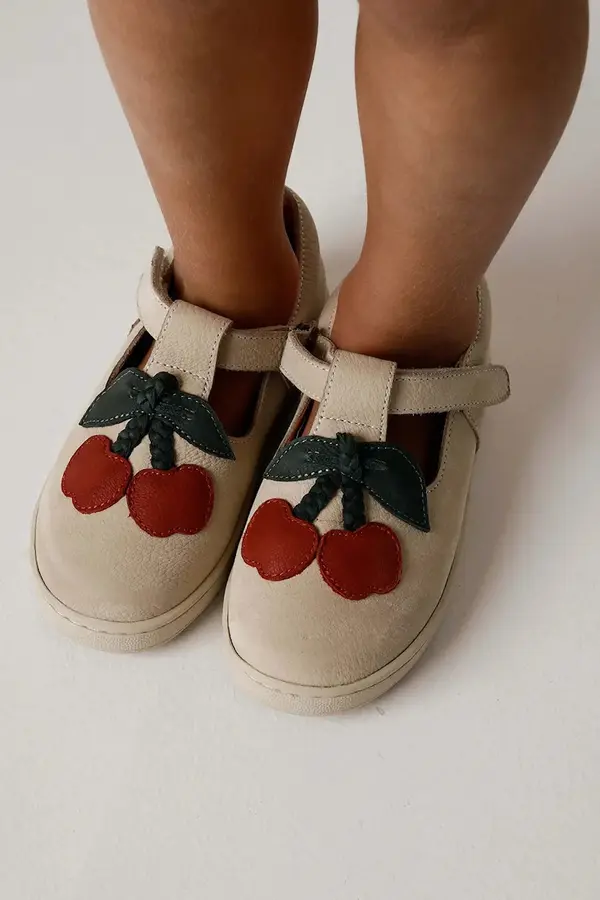 Donsje Otroški usnjeni polškornji Donsje Lowy Shoes Cherry