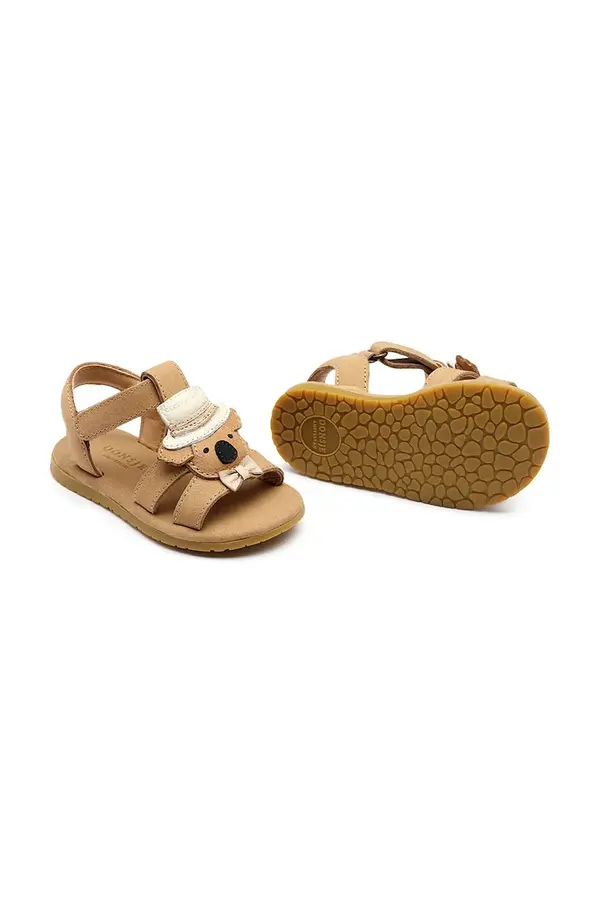 Donsje Otroški usnjeni sandali Donsje Hilley Sandals Groom