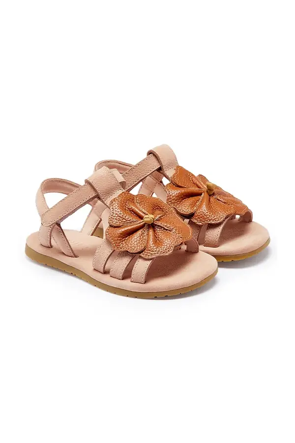 Donsje Otroški usnjeni sandali Donsje Iles Fields Sandals Hibiscus