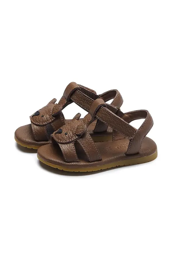 Donsje Otroški usnjeni sandali Donsje Mhalo Sandals Bear