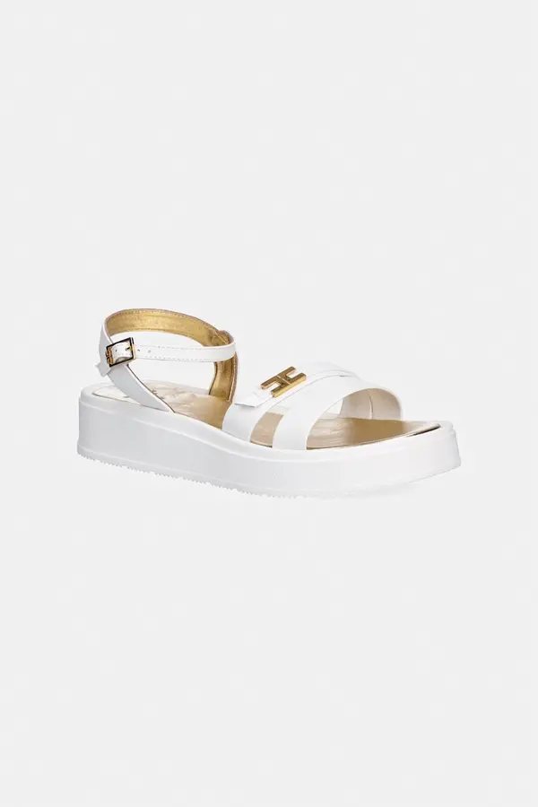Elisabetta Franchi Otroški usnjeni sandali Elisabetta Franchi