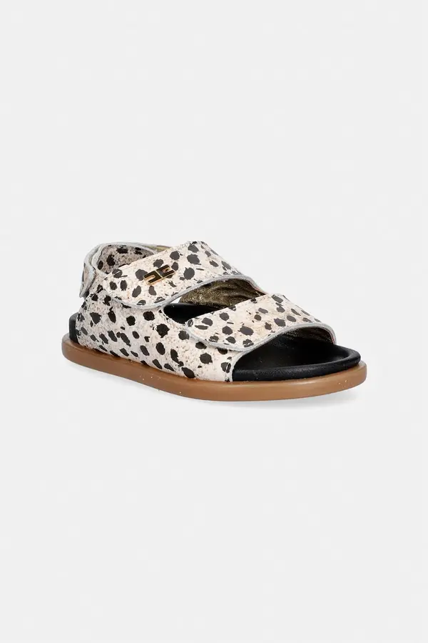 Elisabetta Franchi Otroški usnjeni sandali Elisabetta Franchi