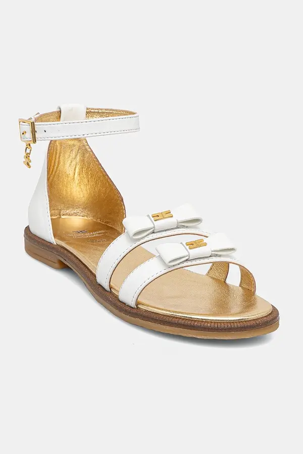 Elisabetta Franchi Otroški usnjeni sandali Elisabetta Franchi