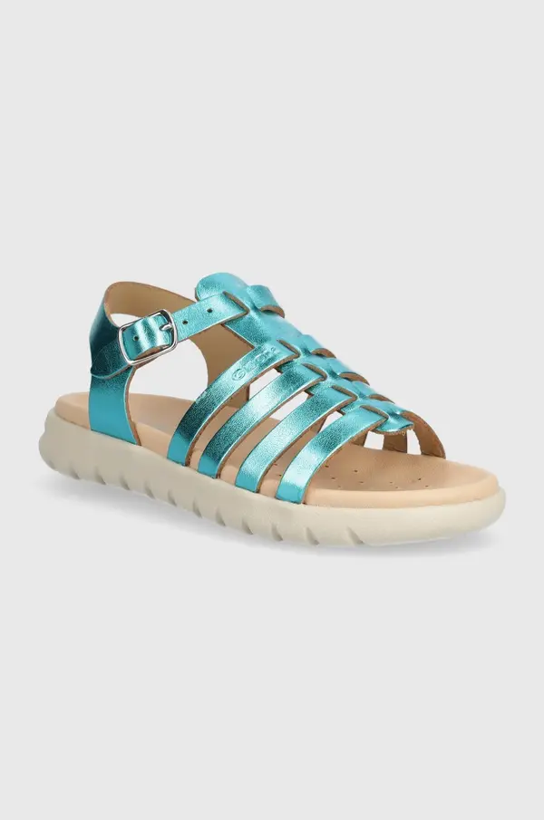 Geox Otroški usnjeni sandali Geox SANDAL SOLEIMA