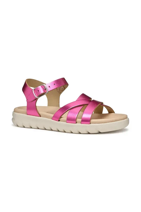 Geox Otroški usnjeni sandali Geox SANDAL SOLEIMA