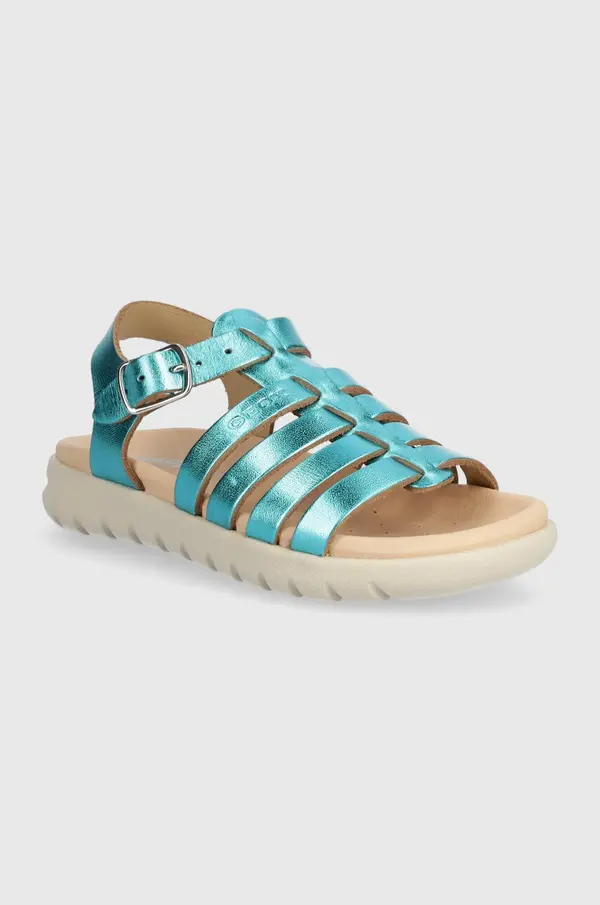 Geox Otroški usnjeni sandali Geox SANDAL SOLEIMA