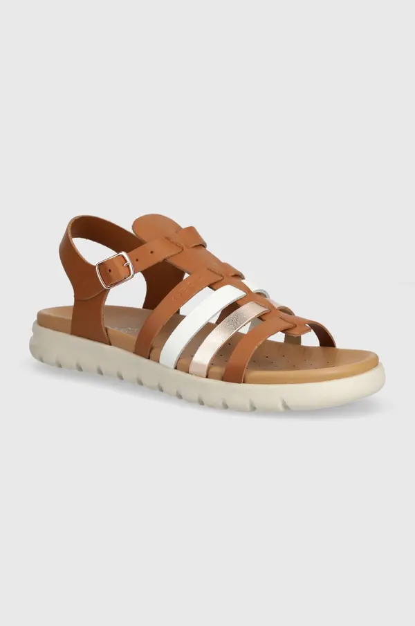 Geox Otroški usnjeni sandali Geox SANDAL SOLEIMA
