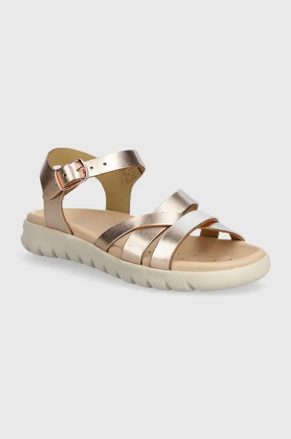 Geox Otroški usnjeni sandali Geox SANDAL SOLEIMA