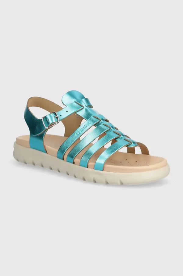 Geox Otroški usnjeni sandali Geox SANDAL SOLEIMA