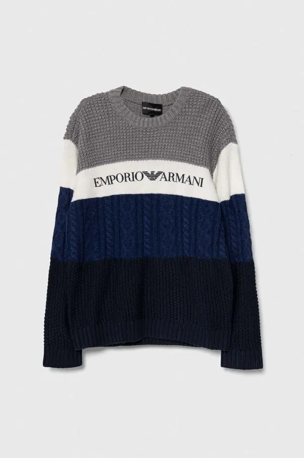 Emporio Armani Otroški volneni pulover Emporio Armani