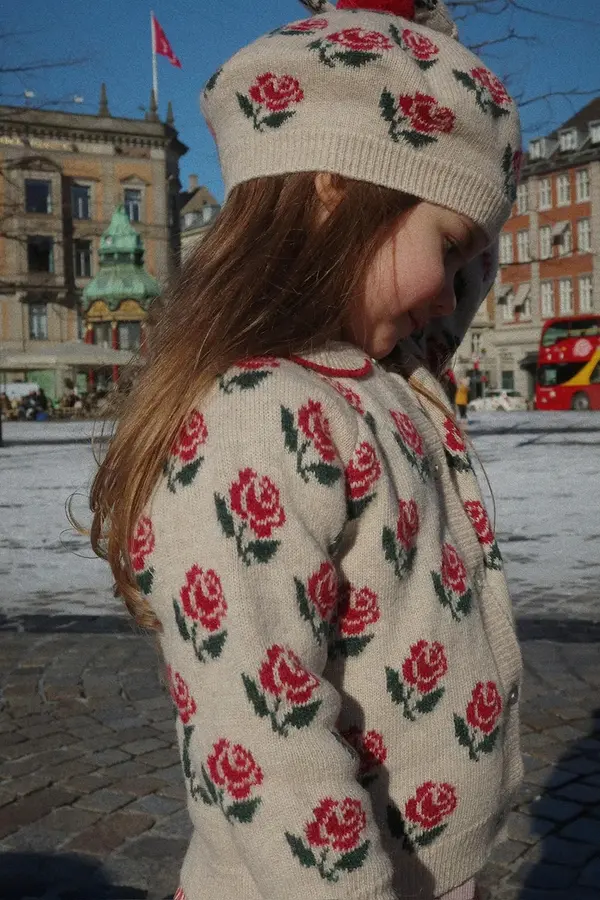 Konges Sløjd Otroški volneni pulover Konges Sløjd BELOU KNIT COLLAR CARDIGAN