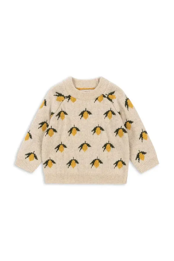 Konges Sløjd Otroški volneni pulover Konges Sløjd BELOU LEMON KNIT BLOUSE