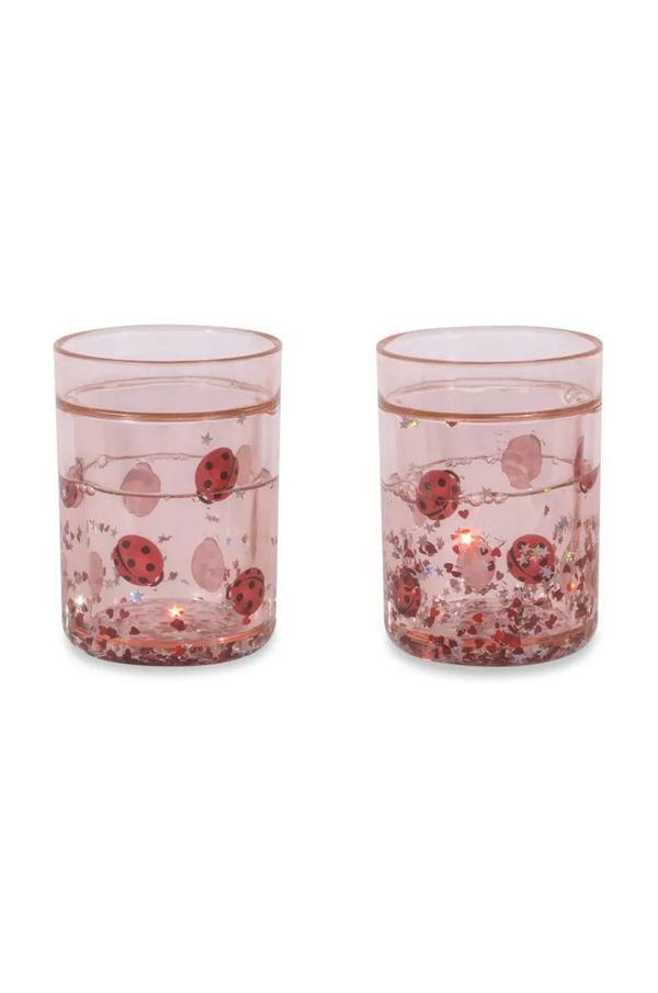 Konges Sløjd Otroški vrč Konges Sløjd 2 PACK LADYBUG GLITTER CUPS 2-pack KS102202