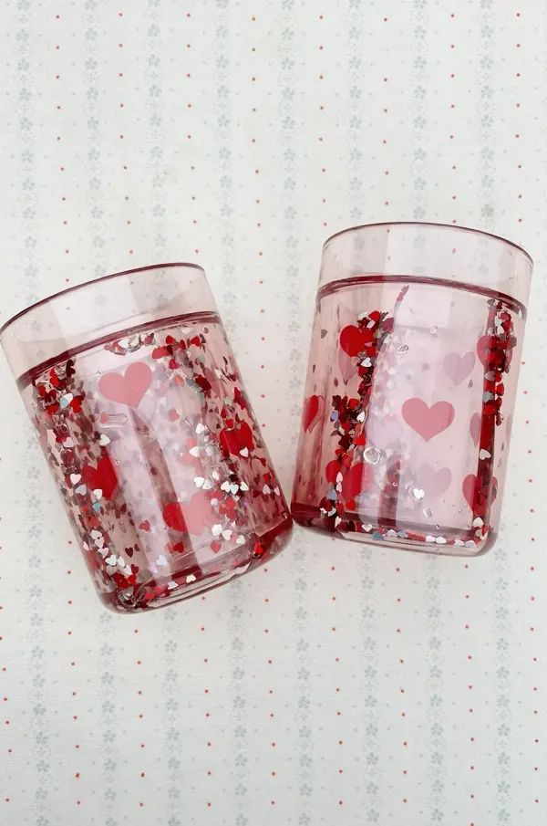 Konges Sløjd Otroški vrček Konges Sløjd 2 PACK GLITTER CUPS 2-pack KS103370