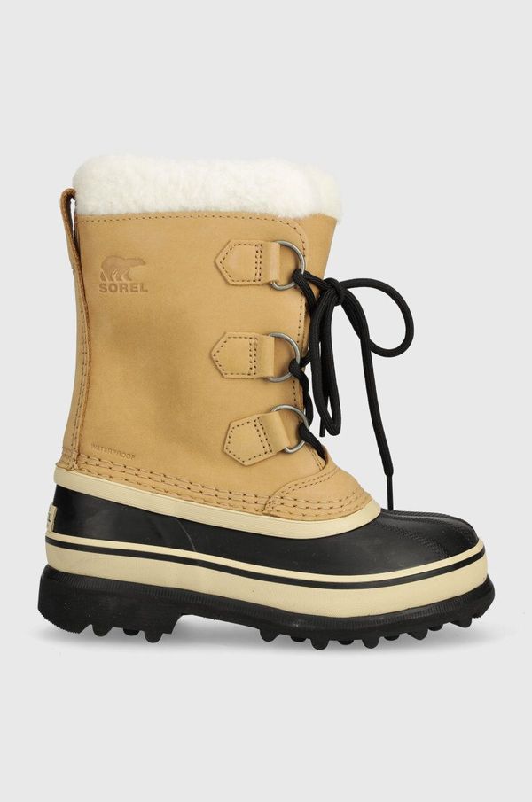 Sorel Otroški zimski čevlji iz semiša Sorel 1123511 bež barva, Youth Caribou